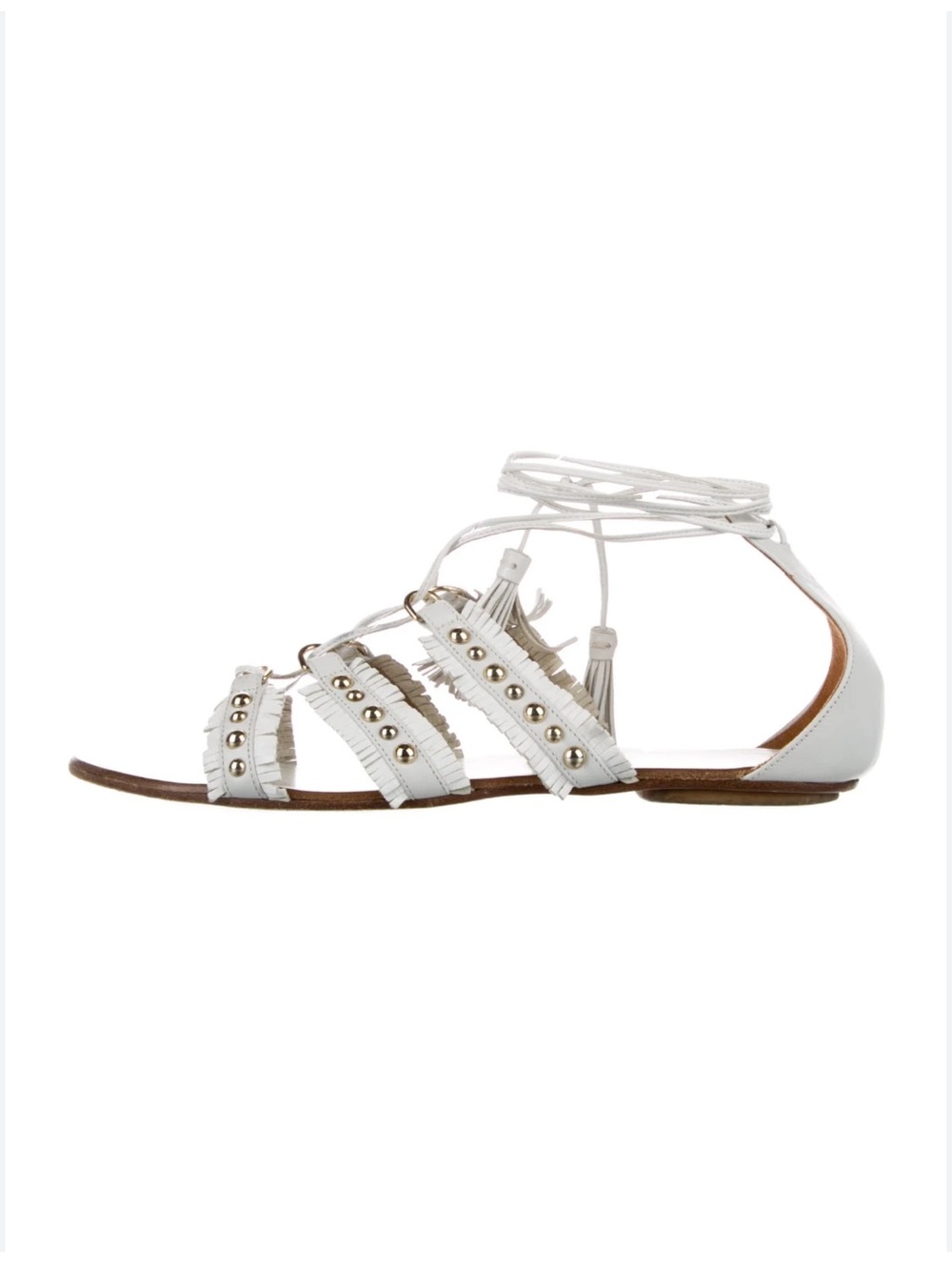 Aquazzura Tulum studded leather gladiator sandals